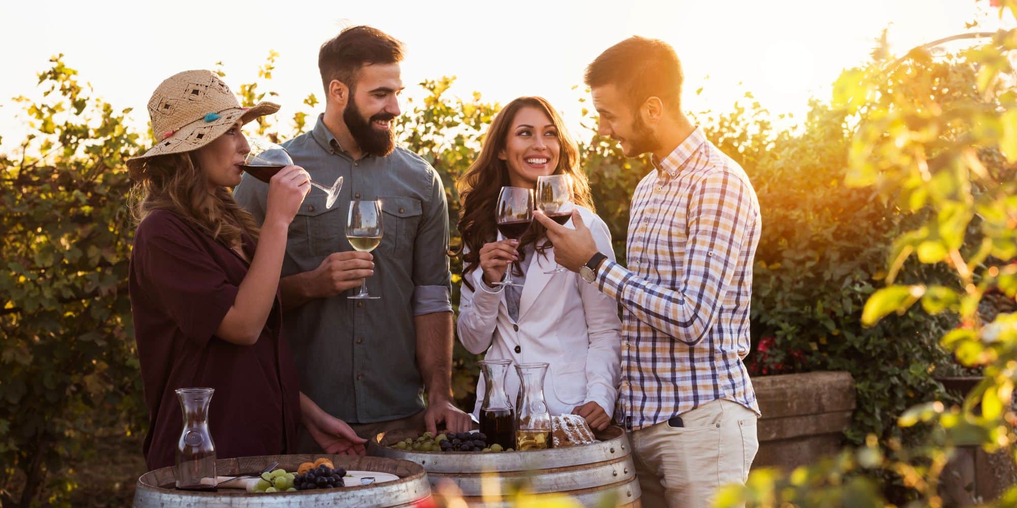 group of people at wine tasting