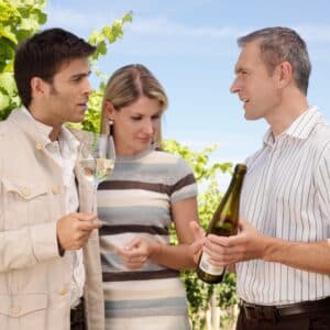 a couple at winery experience