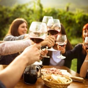 cheers with wine