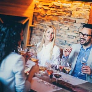 enjoying wine tour