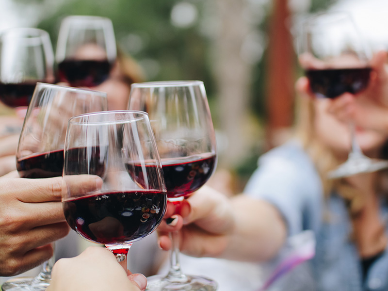 wine glasses, cheers